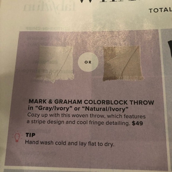 Mark & Graham Colorblock Grey Throw - Picture 3 of 4